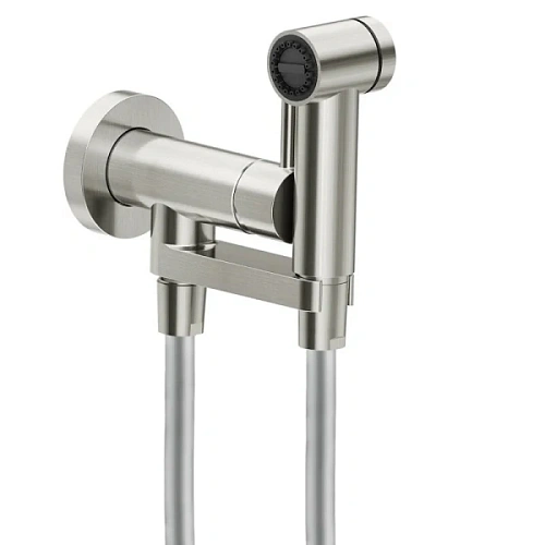 Гигиенический душ со смесителем Nobili inox брашированный - фото 5