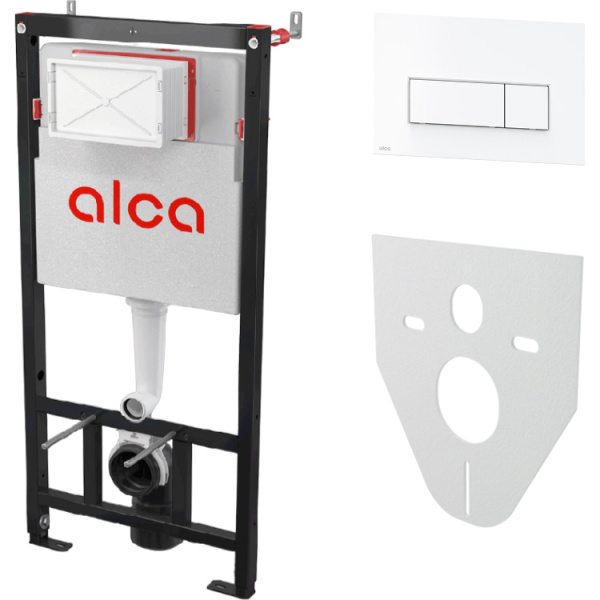 Инсталляция для унитаза Alcaplast кнопка смыва белая AM101/1120-4:1 RU M570-0001 (детальная фотография)