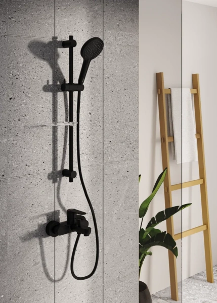 Смеситель для ванны VitrA Root Round матовый черный A4272536EXP (детальная фотография), современные, hi-tech