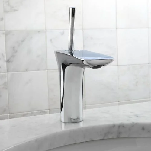 Смеситель для раковины Hansgrohe PuraVida хром/белый 15074400 (детальная фотография), хром, белые, комбинированные