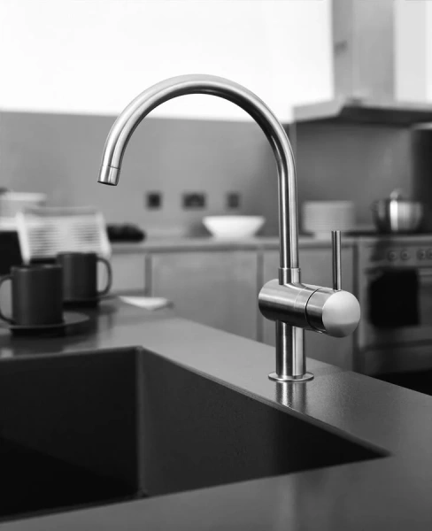 Смеситель для кухни, суперсталь, Grohe Minta 32917DC0 (детальная фотография), высокие, округлая форма