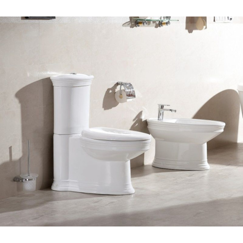 Унитаз компакт CeramaLux Luxe Classic ободковый (детальная фотография), с бачком