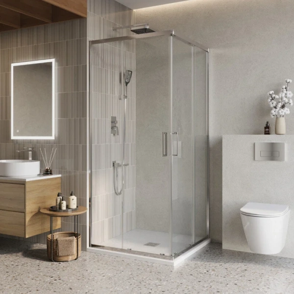 Душевой уголок Belbagno Luce 80x80 см профиль хром LUCE-A-2-80-C-Cr (детальная фотография)
