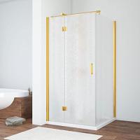 Душевой уголок профиль золотой стекло шиншилла Vegas-glass