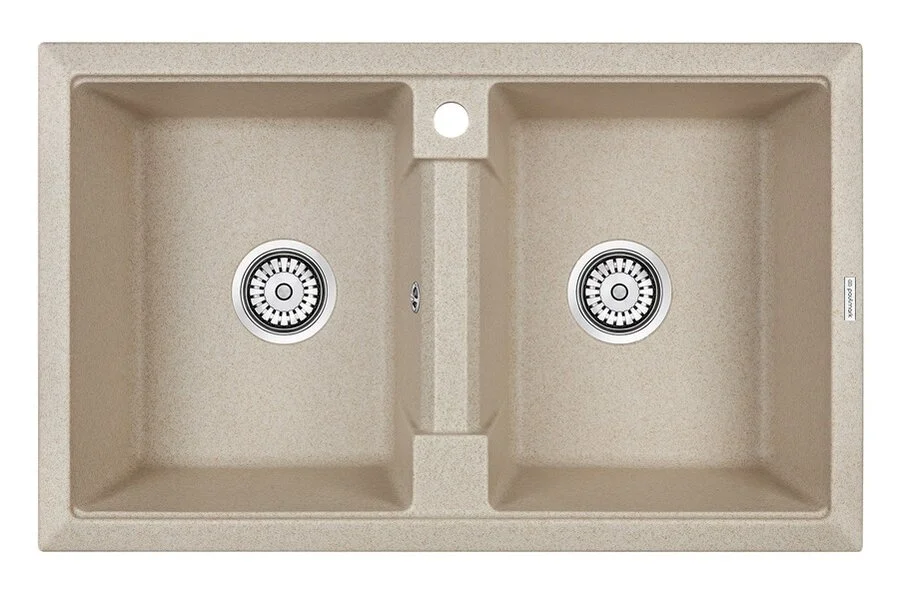 Мойка для кухни Paulmark Zwilling 81 см бежевая PM238150-BE (детальная фотография)