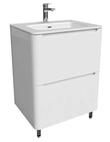 Тумба с раковиной напольная IDDIS Edifice 60 см белая - фото 1