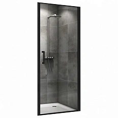 Душевая дверь в нишу Abber Sonnenstrand 80 см профиль черный