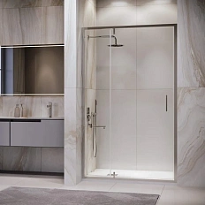 Душевая дверь в нишу RGW Leipzig LE-103 100 см профиль хром стекло прозрачное
