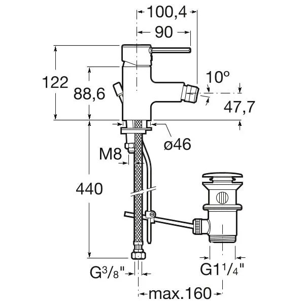 Схема (детальная фотография), для биде