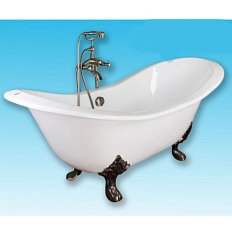 Ванна чугунная, ножки бронза, Elegansa Taiss
