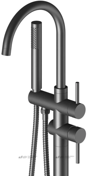 Смеситель для ванны Timo Saona черный 2300/03Y-CR (детальная фотография), современные, hi-tech