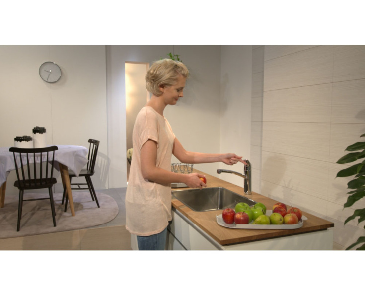 Смеситель для кухни Hansgrohe Logis однорычажный 71832000 (детальная фотография), современные, hi-tech