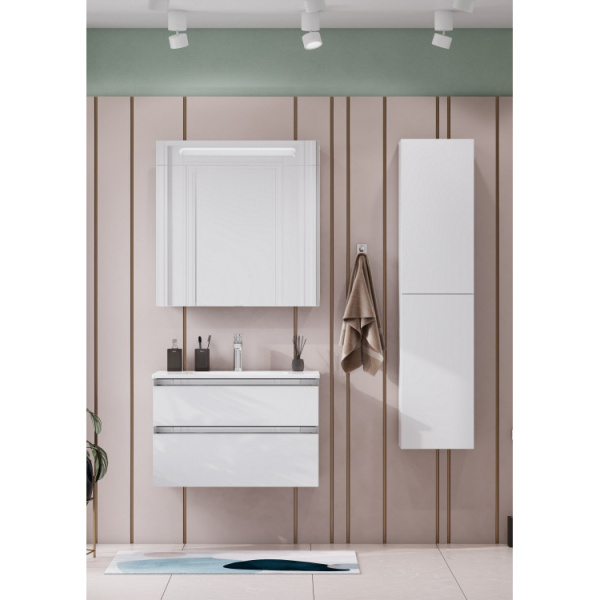 Шкаф-пенал подвесной Roca The Gap 35 см белый глянец 857554806 (детальная фотография), по запросу