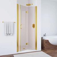 Душевая дверь профиль золотой стекло бронза Vegas-glass