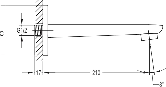 Излив для ванны Cezares Tesoro хром TESORO-F-TVI-01 (детальная фотография), нет в наличии