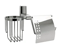 Бумагодержатель с держателем освежителя воздуха WasserKRAFT Leine хром