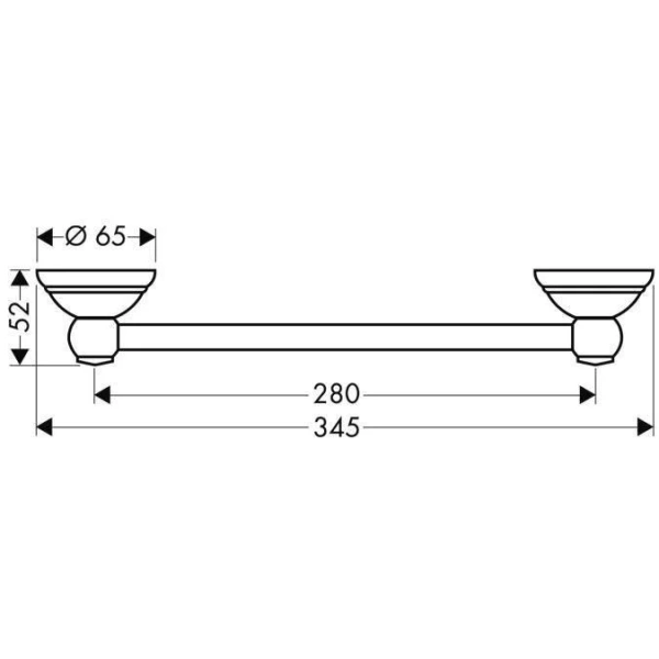 Полотенцедержатель, цвет хром, Axor Carlton 41430000 (детальная фотография), по запросу