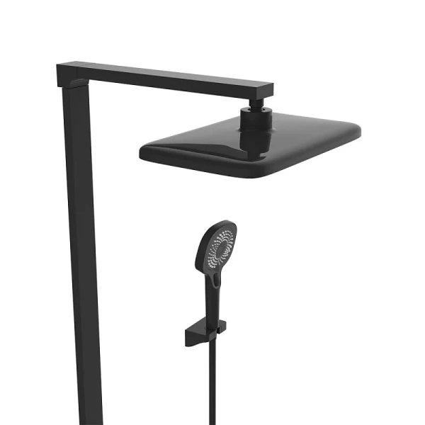 Душевая стойка Vincea Inspire черная VSFS-3I13TMB (детальная фотография), со смесителем