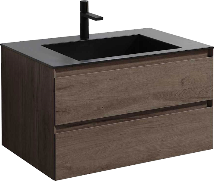 Тумба под раковину подвесная Vincea Luka 79,2 см R.Oak VMC-2L800RO (детальная фотография), комплект (набор)