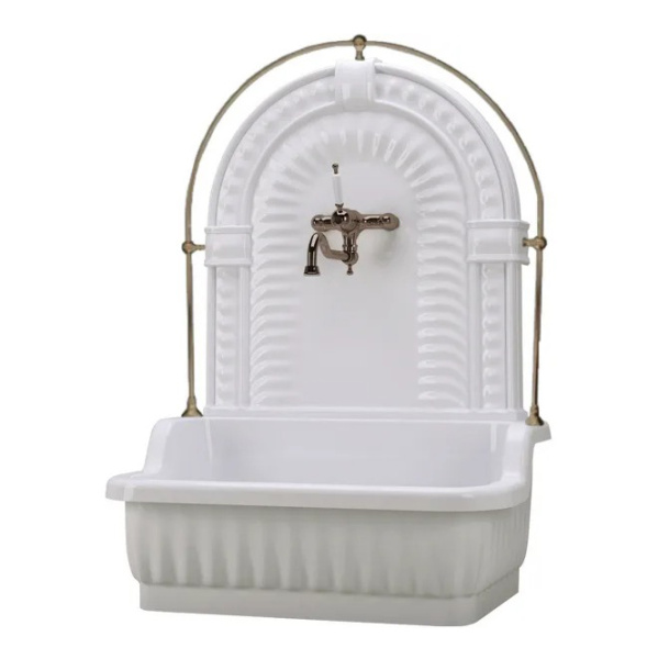 Раковина напольная Migliore Olivia белый/бронза 25114 (детальная фотография)