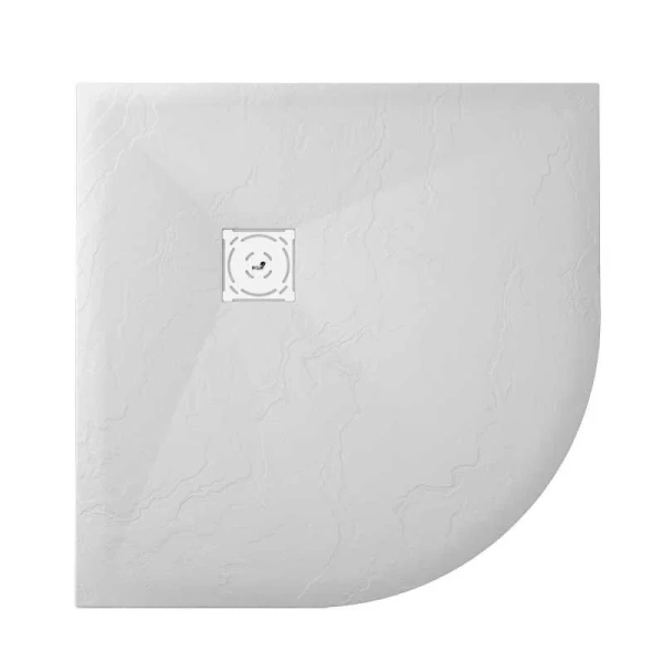 Душевой поддон RGW Stone Tray ST/R-W 100x100 см белый 16153100-01 (детальная фотография), полукруглые, четверть круга