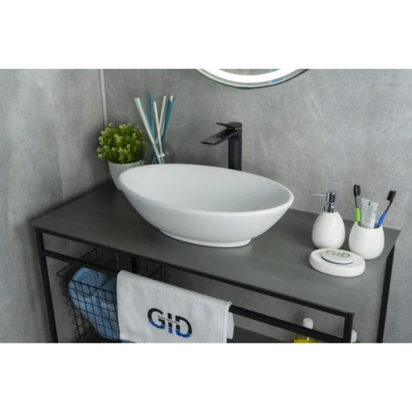 Раковина GID Lago Wm9021 52 см белая матовая 51193 (детальная фотография), 50 см