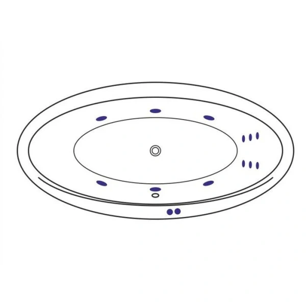 Ванна гидромассажная Excellent Lumina Line 190 x 95 см, белый/бронза, WAEX.LUM19.LINE.BR (детальная фотография), современныe, hi-tech