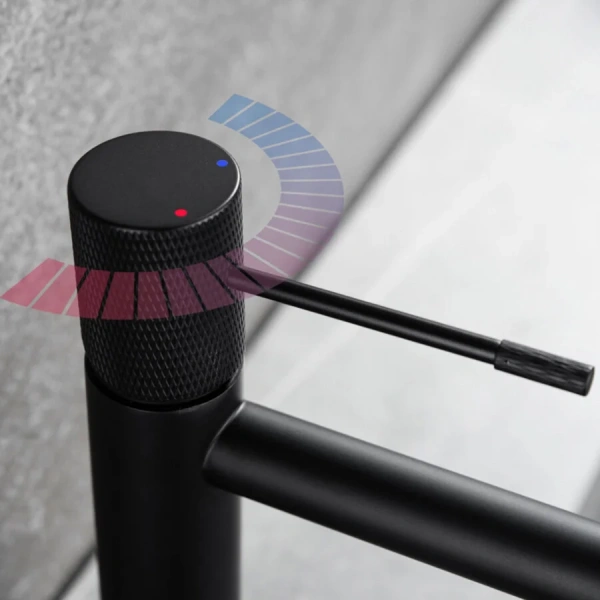 Смеситель для раковины Vincea Desire черный VBF-1D1MB (детальная фотография), в наличии