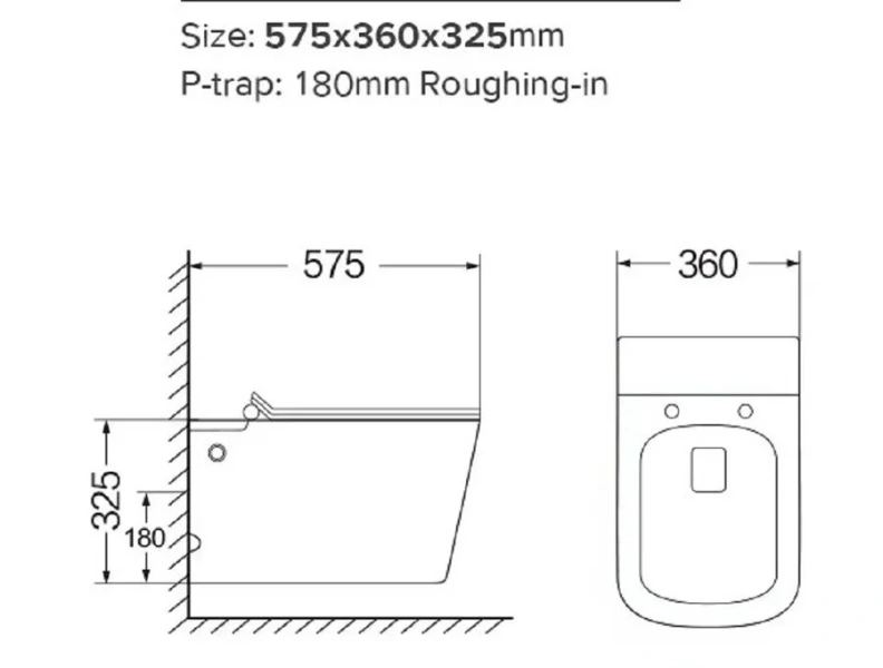 Унитаз с инсталляцией SantiLine белый SL-5032 (детальная фотография), с инсталляцией