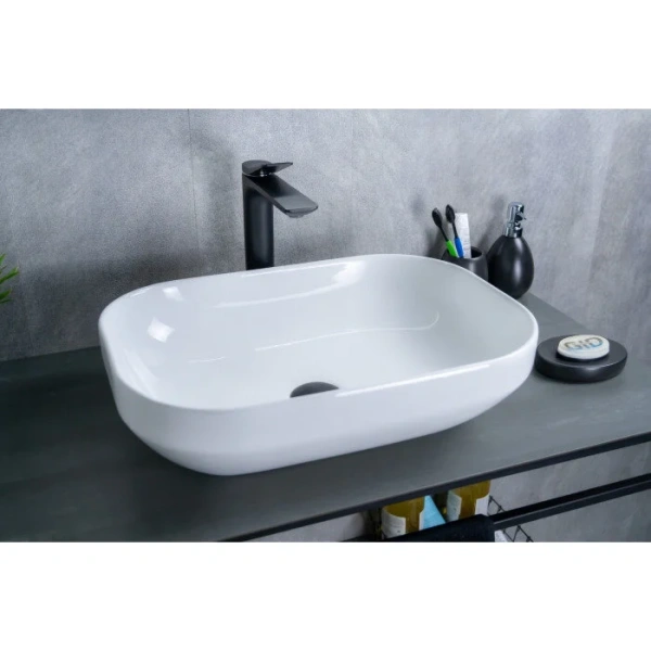 Раковина GID Lago D1468 50 см белая 51195 (детальная фотография), 50 см