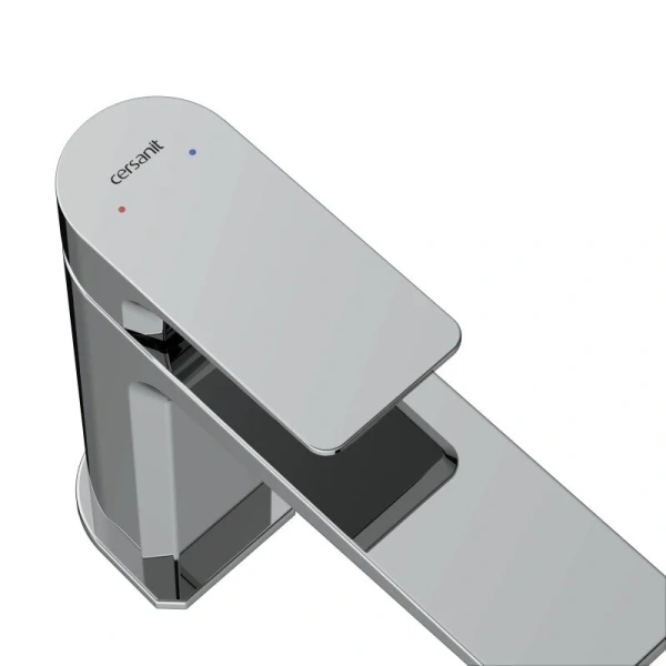 Смеситель для раковины Cersanit Nature хром 63063 (детальная фотография), современные, hi-tech