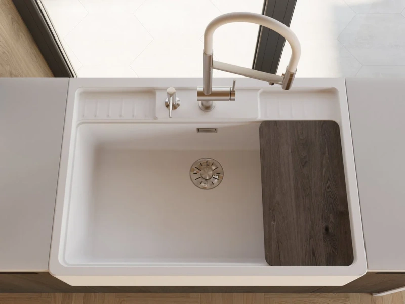 Мойка для кухни Omoikiri Kinokawa 49938 90 см врезная (детальная фотография), врезные