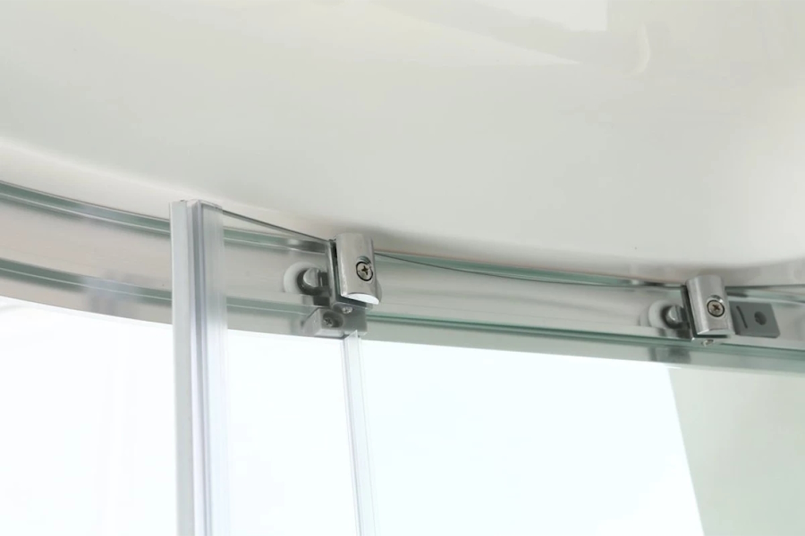 Душевая кабина Black&White Galaxy 90x90 см стекло прозрачное 8503900 (детальная фотография), угловые, недорогие, без гидромассажа, c тропическим душем, с крышей