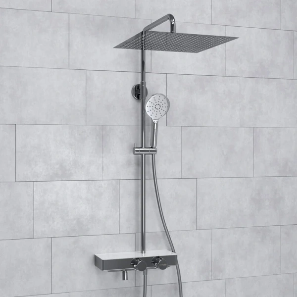 Душевая стойка WasserKRAFT Aller хром A113.119.127.CH Thermo (детальная фотография), хром