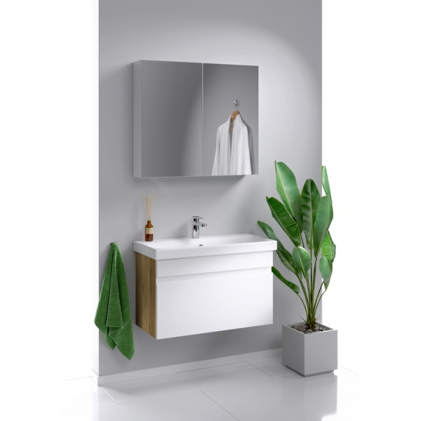 Зеркальный шкаф Aqwella MC 80 см белый MC.04.08 (детальная фотография), 80 см