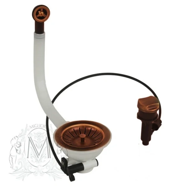 Слив для кухонной мойки Migliore медь 22086 (детальная фотография)