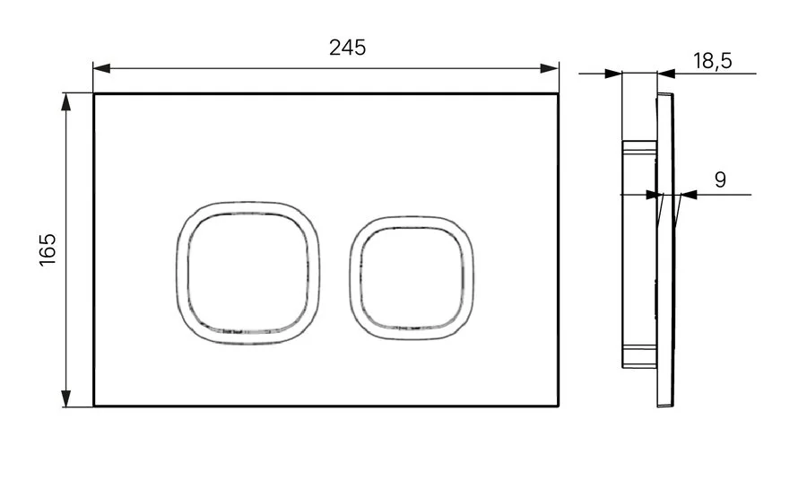 Клавиша смыва IDDIS Unifix белая UNI04WBi77 (детальная фотография), в наличии