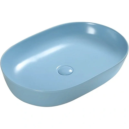 Раковина SantiLine 60 см голубая матовая - фото 5
