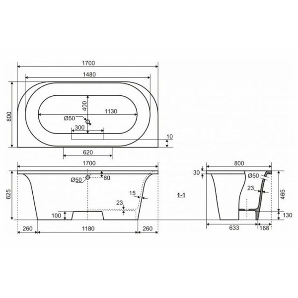 Схема (детальная фотография), без гидромассажа, большие