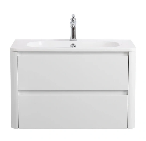 Тумба под раковину подвесная Cezares Relax 80 см Bianco Lucido RELAX-800-2C-SO-BL (детальная фотография)