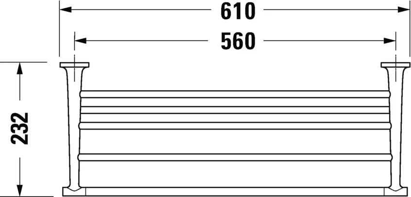 Полотенцедержатель Duravit Starck T хром 0099441000 (детальная фотография), современные, hi-tech