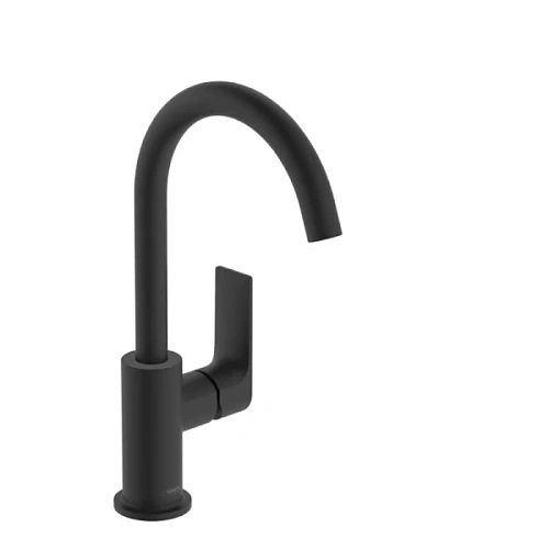 Смеситель для раковины Hansgrohe Rebris черный матовый - фото 2