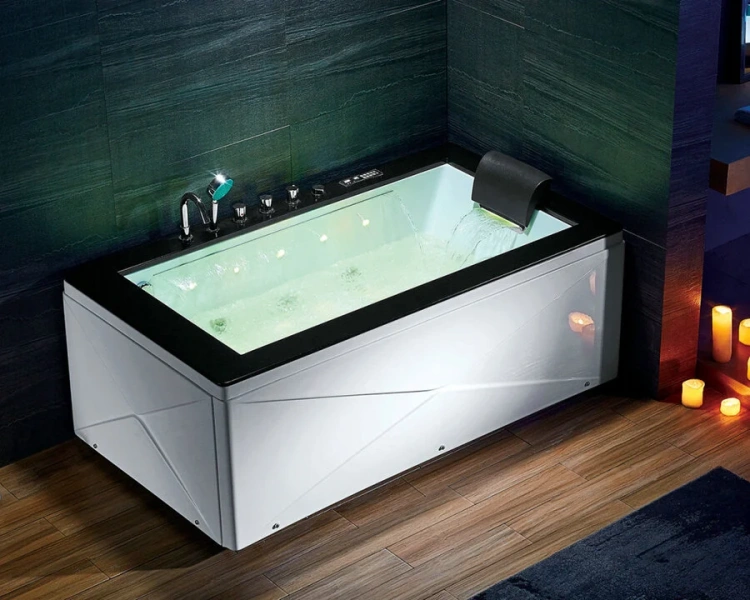 Ванна акриловая Gemy 180 x 100 см G9258 (детальная фотография), прямоугольные