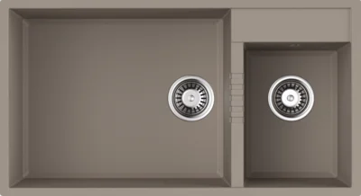 Мойка для кухни Omoikiri Tedori 85-2-U-SA 85 см бежевая 4993942 (детальная фотография)