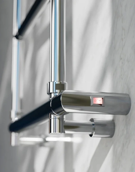 Полотенцесушитель Margaroli Sereno 582 электрический 5823204CRNB (детальная фотография), лесенка, вертикальные