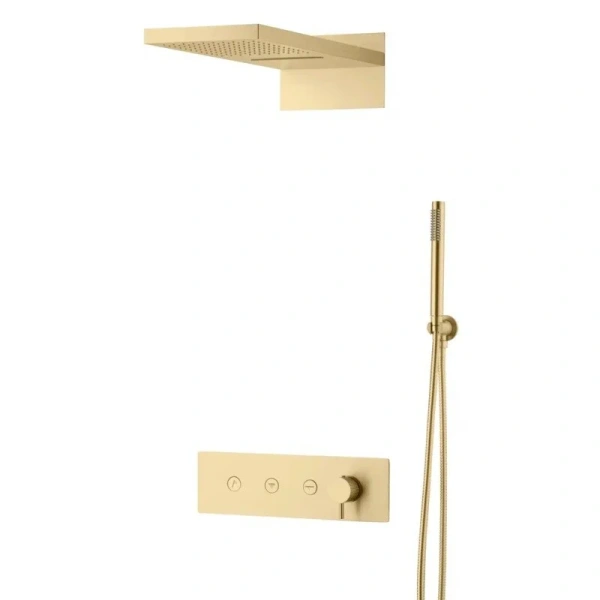 Душевой комплект Boheme Fusion с внутренней частью золото матовое 130-MG (детальная фотография)