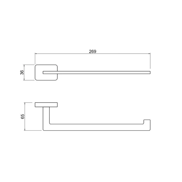 Полотенцедержатель Акватек Либра черный матовый AQ4319MB (детальная фотография), современные, hi-tech