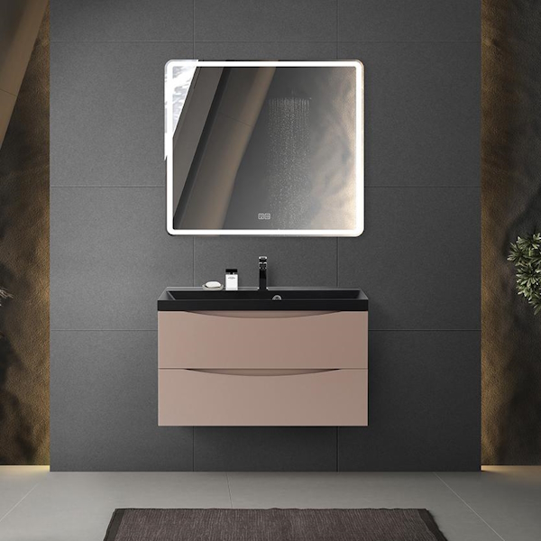 Тумба под раковину подвесная BelBagno Marino 90 см capucino lucido MARINO-900-2C-SO-CL-P (детальная фотография), нет в наличии