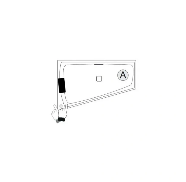Акриловая ванна Riho Still Smart B101003005/B102003005, 170 x 110 см, подголовник с LED-подсветкой справа/слева, цвет белый (детальная фотография), белые