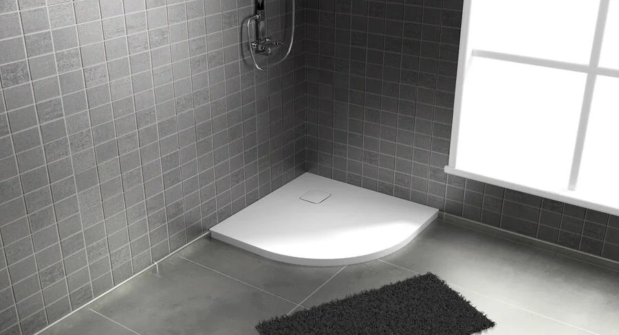 Душевой поддон акриловый белый с сифоном Riho Basel 451 90x90 см D005047005 (детальная фотография), белые